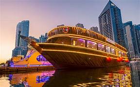 Dubai Harbour Dhow Cruise in Blue Water